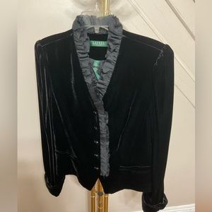 NWOT-LAUREN Ralph Lauren Rayon/Silk Velvet Jacket